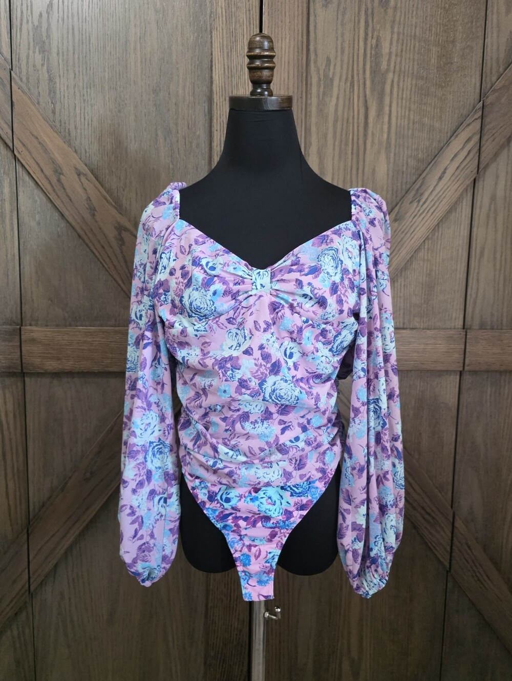 For Love And Lemons Floral Sweetheart Bodysuit
